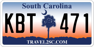 SC license plate KBT471