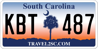 SC license plate KBT487