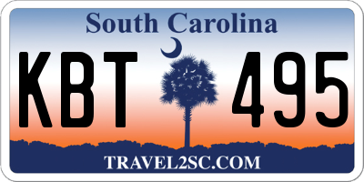 SC license plate KBT495