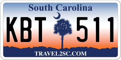 SC license plate KBT511