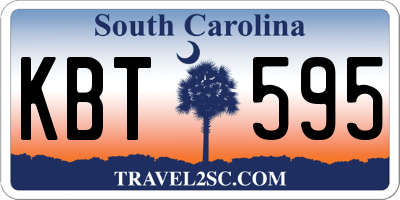 SC license plate KBT595