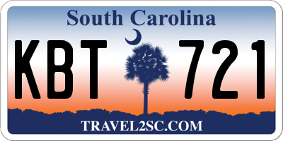 SC license plate KBT721