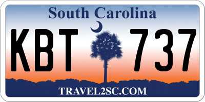 SC license plate KBT737