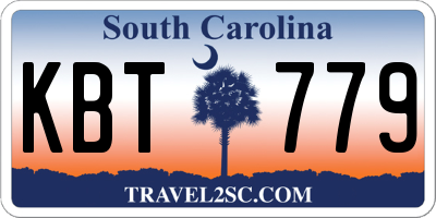 SC license plate KBT779