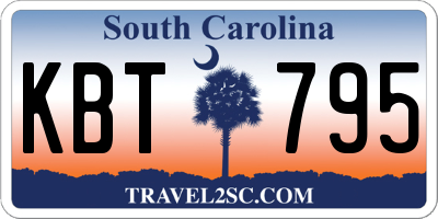 SC license plate KBT795