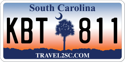 SC license plate KBT811