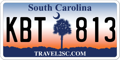 SC license plate KBT813