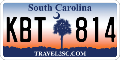 SC license plate KBT814