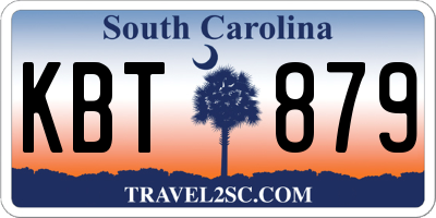 SC license plate KBT879