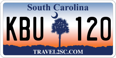 SC license plate KBU120