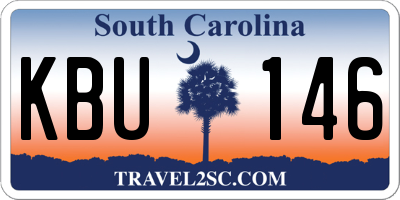 SC license plate KBU146