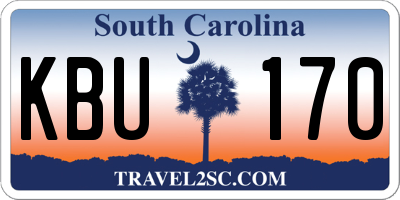 SC license plate KBU170