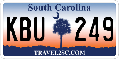 SC license plate KBU249