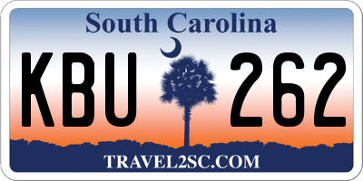 SC license plate KBU262