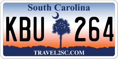 SC license plate KBU264