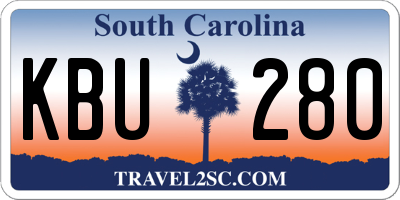 SC license plate KBU280