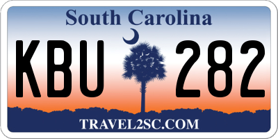 SC license plate KBU282