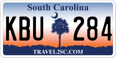SC license plate KBU284