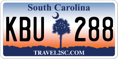 SC license plate KBU288