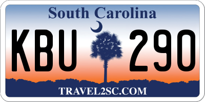 SC license plate KBU290
