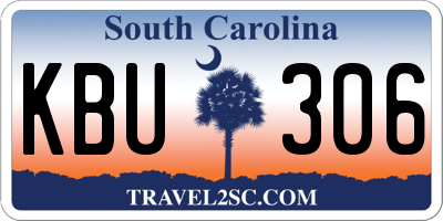 SC license plate KBU306