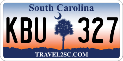 SC license plate KBU327