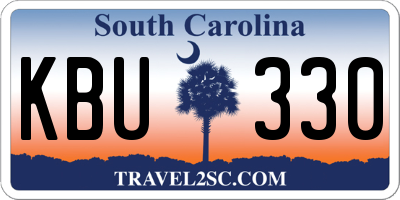 SC license plate KBU330