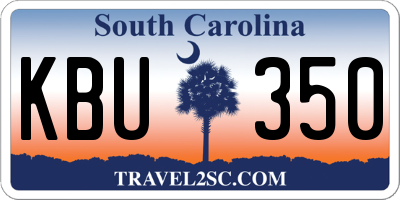 SC license plate KBU350