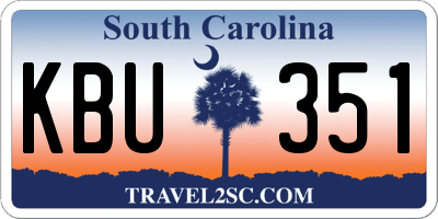 SC license plate KBU351