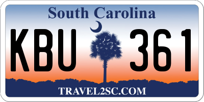 SC license plate KBU361