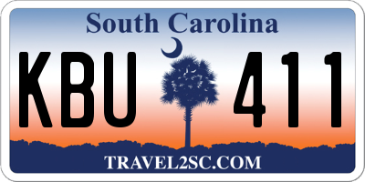 SC license plate KBU411
