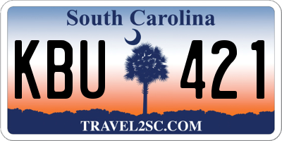 SC license plate KBU421