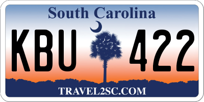 SC license plate KBU422