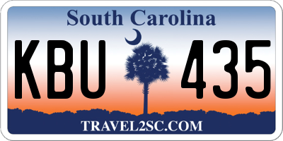 SC license plate KBU435