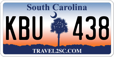 SC license plate KBU438