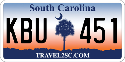 SC license plate KBU451