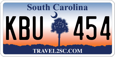 SC license plate KBU454