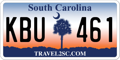 SC license plate KBU461