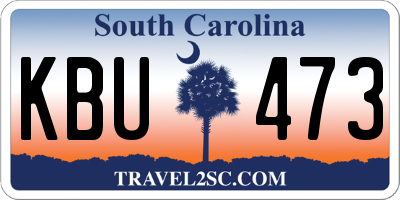 SC license plate KBU473