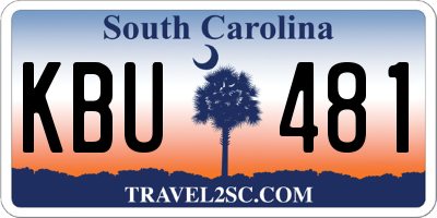 SC license plate KBU481