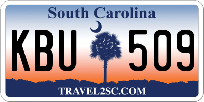 SC license plate KBU509