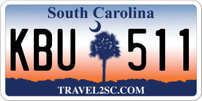 SC license plate KBU511