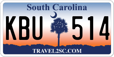 SC license plate KBU514