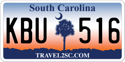 SC license plate KBU516