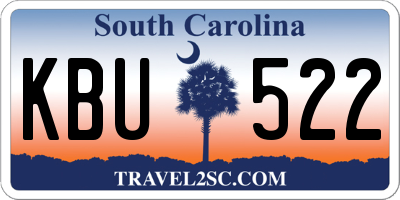 SC license plate KBU522