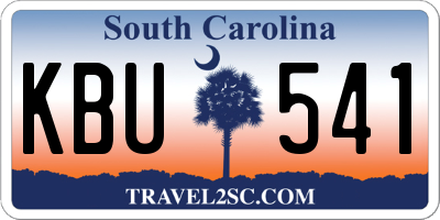 SC license plate KBU541