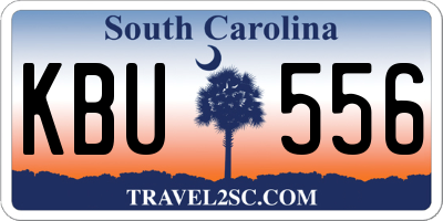 SC license plate KBU556