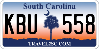 SC license plate KBU558