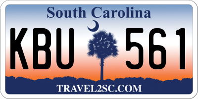 SC license plate KBU561