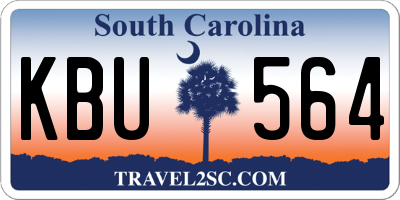 SC license plate KBU564